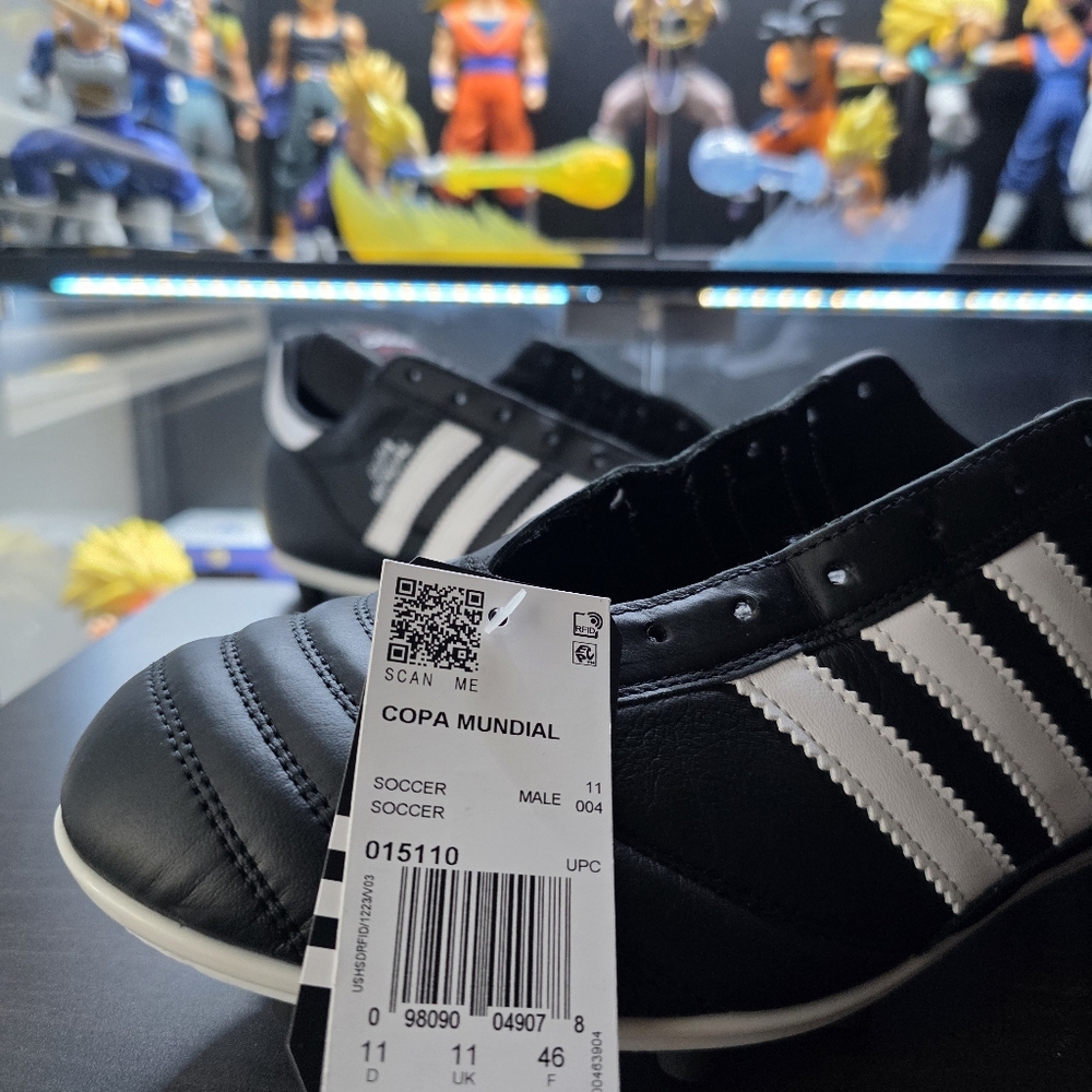 Adidas Copa Mundial Soccer Cleats Black Leather Germany 015110 Men US Size 11.5 - Picture 11 of 12